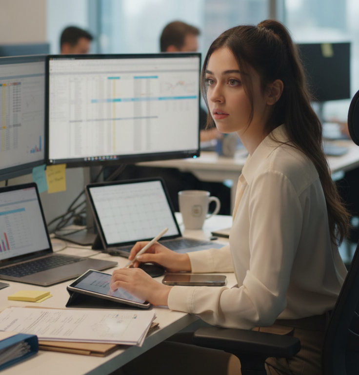 Automated admin work illustration